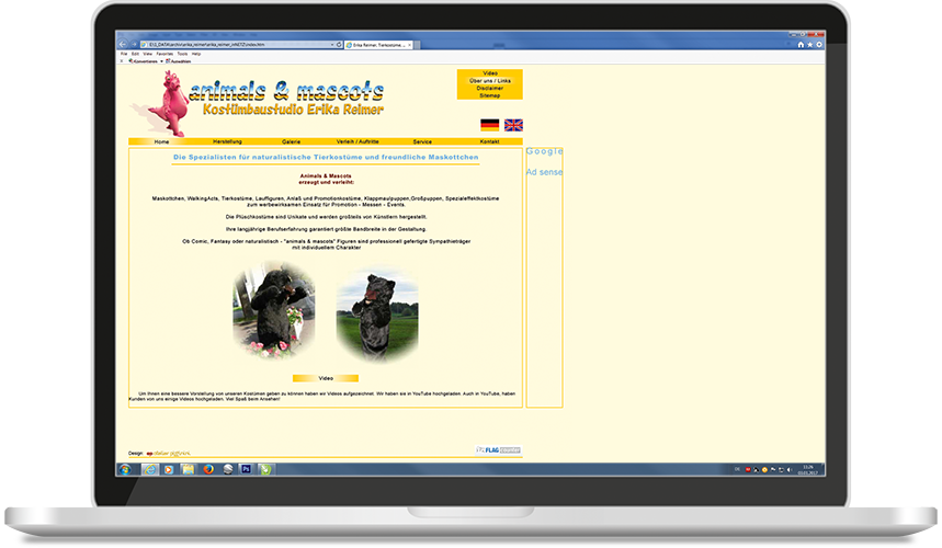 Website for Animals and Mascots